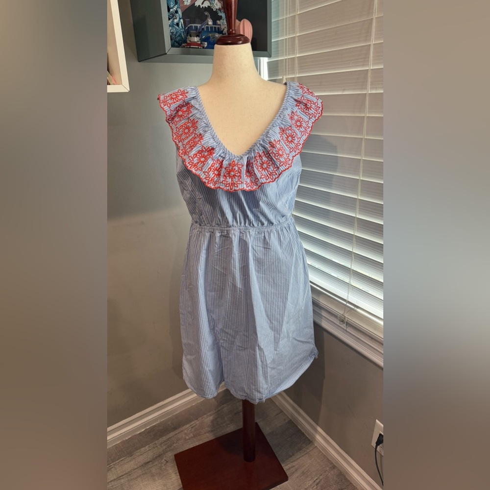 Womens Stich Fix Market Spruce Dress Katlin Poplin Embroidered